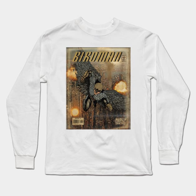 Birdman Comic Cover Long Sleeve T-Shirt by unbreakable